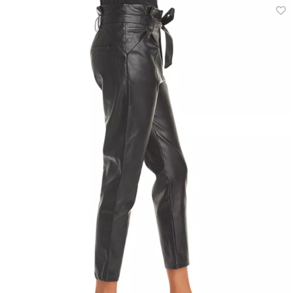 Lucy Paris Faux Leather Paperbag-Waist Pants - 100% Exclusive - Picture 2 of 8